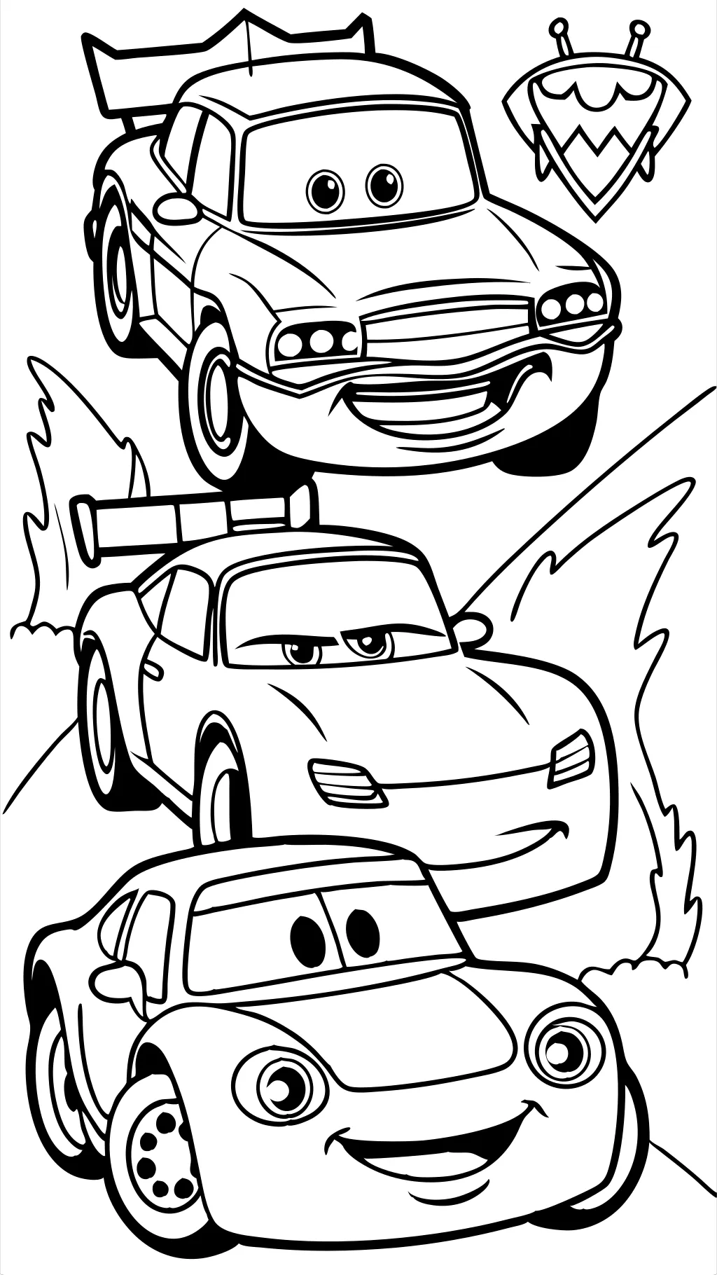 Éclairage de coloriage McQueen et Mater